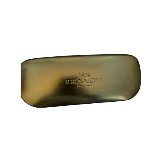 COACH New York - Black Leather Clamshell  Eyeglass Case Only‎ - Picture 2 of 3